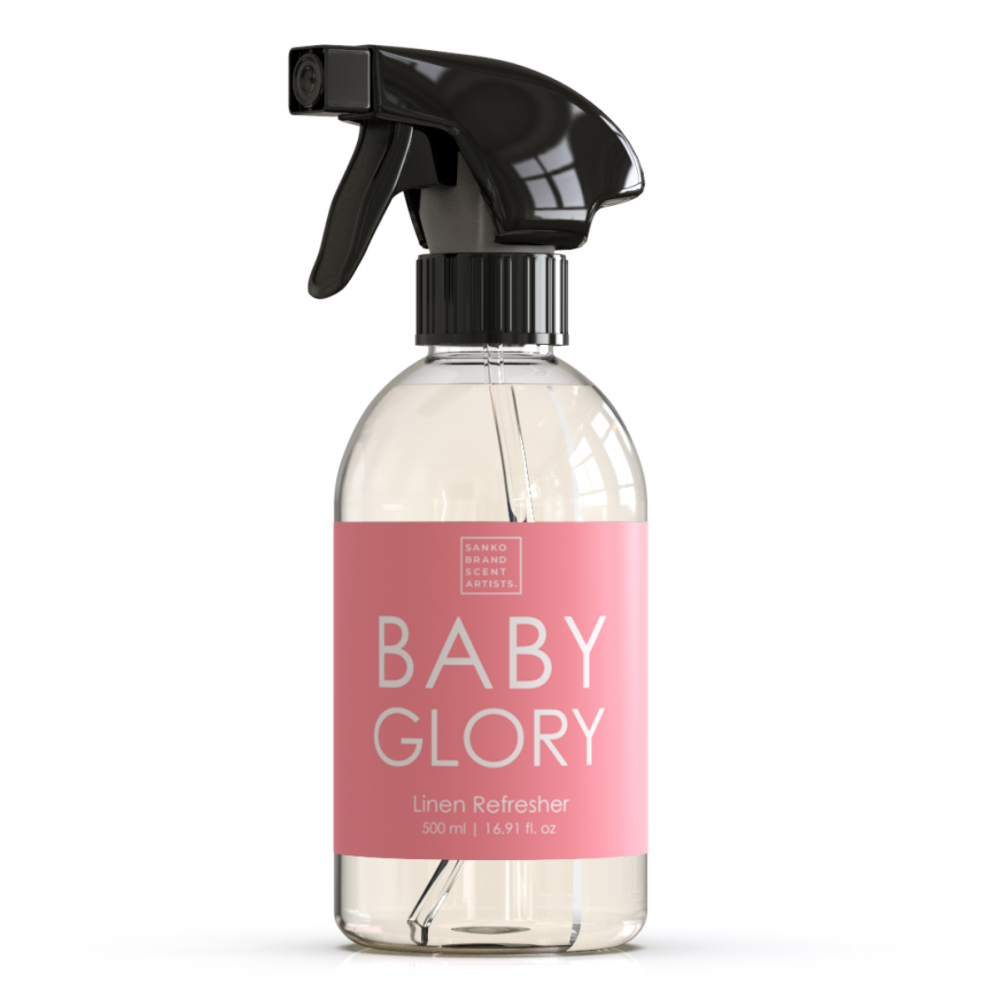 BABY GLORY Linen Refresher αρωματικό για το φρεσκάρισμα των υφασμάτων 500 ml