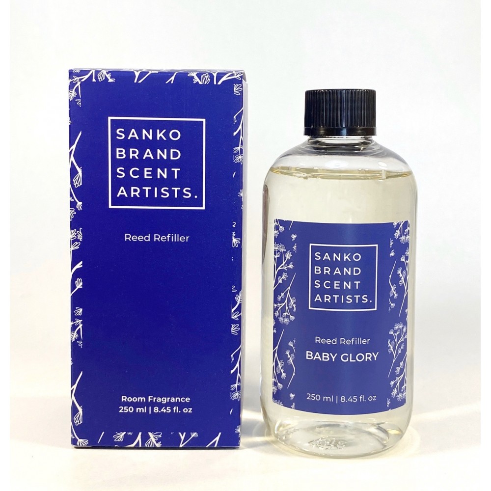 BABY GLORY Reed Refiller αρωματικό χώρου 250 ml (Ανταλλακτικό για το Reed Diffuser) ΑΝΤΑΛΛΑΚΤΙΚΑ ΑΡΩΜΑΤΙΚΑ ΧΩΡΟΥ ΓΙΑ ΑΡΩΜΑΤΙΚΑ ΜΕ ΣΤΙΚΣ