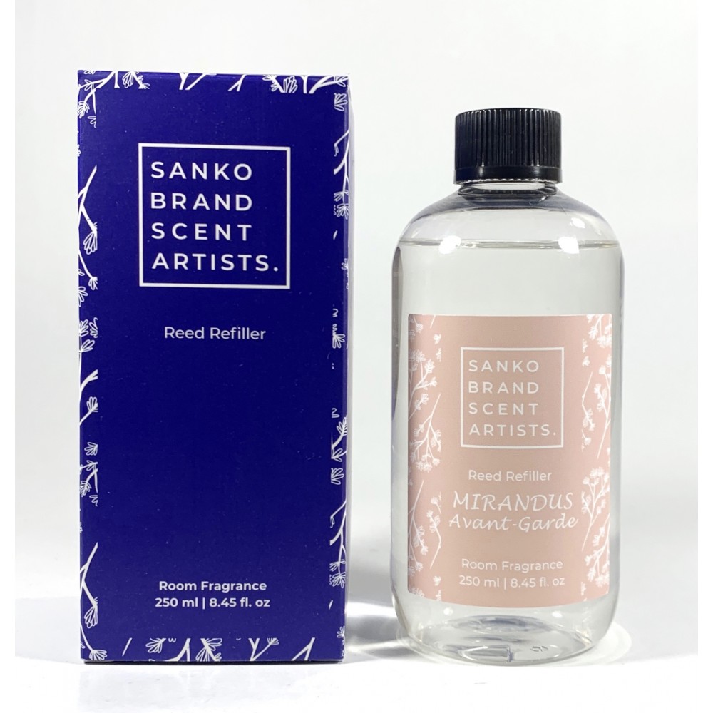 MIRANDUS Reed Refiller αρωματικό χώρου 250 ml (Ανταλλακτικό για το Reed Diffuser) ΑΝΤΑΛΛΑΚΤΙΚΑ ΑΡΩΜΑΤΙΚΑ ΧΩΡΟΥ ΓΙΑ ΑΡΩΜΑΤΙΚΑ ΜΕ ΣΤΙΚΣ