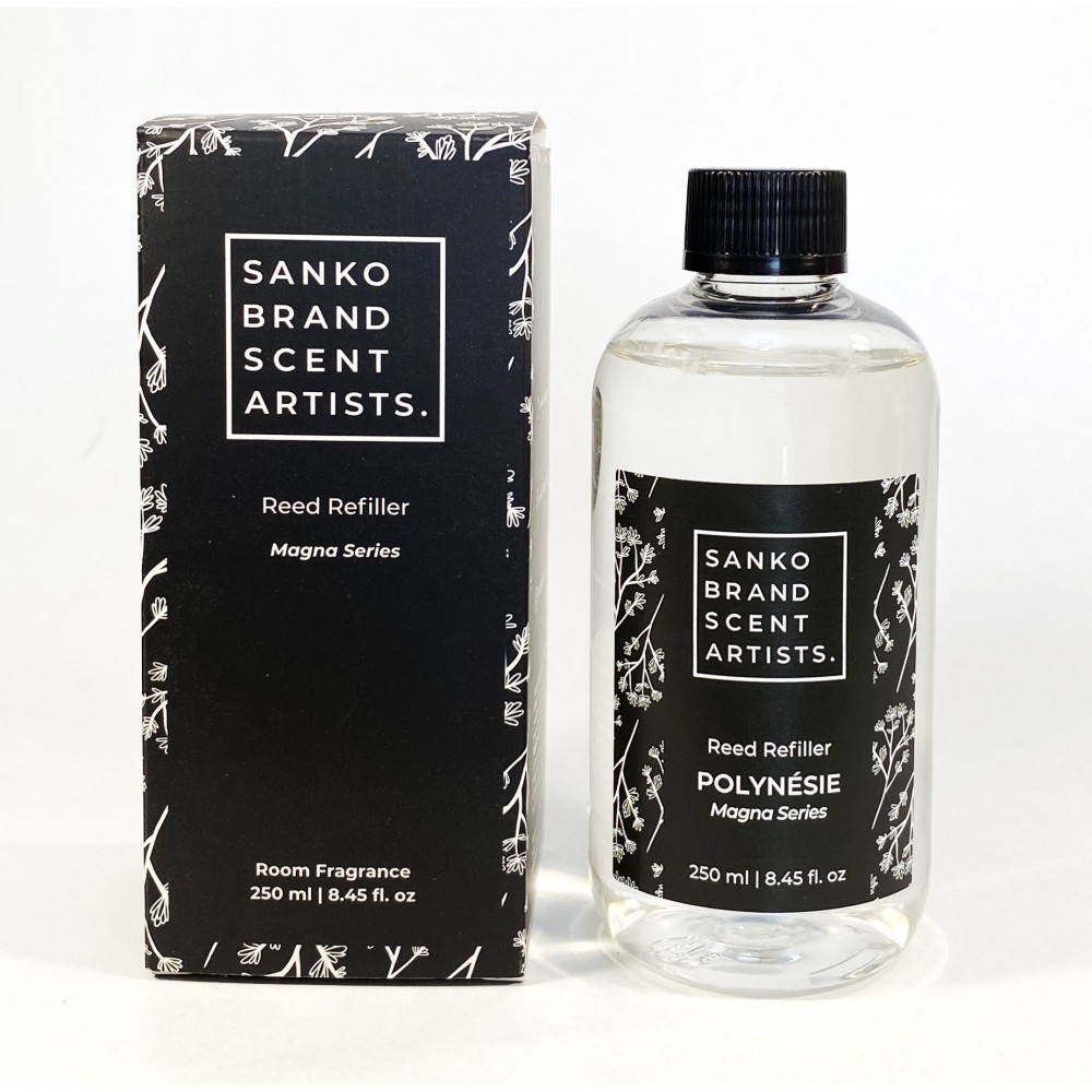 POLYNÉSIE Magna Series Reed Refiller αρωματικό χώρου 250 ml (Ανταλλακτικό για το Reed Diffuser) ΑΝΤΑΛΛΑΚΤΙΚΑ ΑΡΩΜΑΤΙΚΑ ΧΩΡΟΥ ΓΙΑ ΑΡΩΜΑΤΙΚΑ ΜΕ ΣΤΙΚΣ