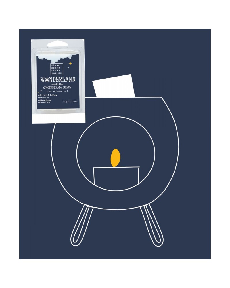 Δοχείο + κερί wax melt άρωμα μελομακάρονο Wonderland