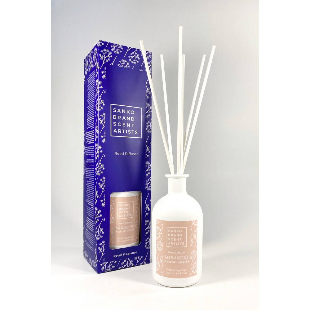 MIRANDUS Reed Diffuser αρωματικό χώρου 250 ml ΑΡΩΜΑΤΙΚΑ ΧΩΡΟΥ ΜΕ ΣΤΙΚΣ