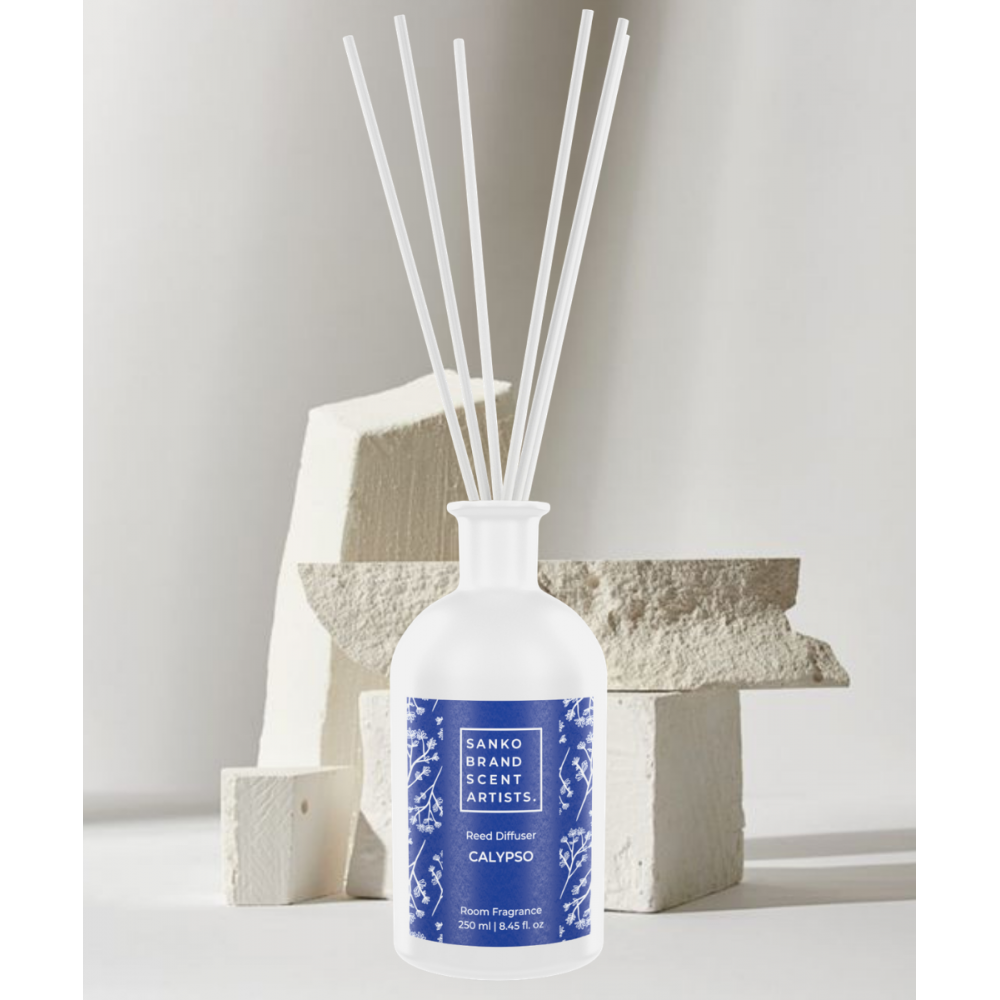 CALYPSO Reed Diffuser αρωματικό χώρου 250 ml ΑΡΩΜΑΤΙΚΑ ΧΩΡΟΥ ΜΕ ΣΤΙΚΣ